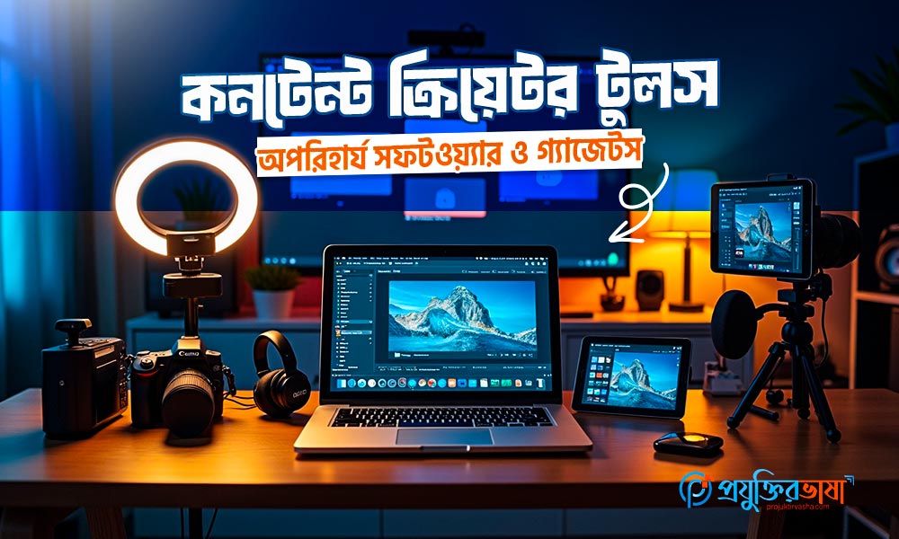 কনটেন্ট ক্রিয়েটর টুলস: অপরিহার্য সফটওয়্যার ও গ্যাজেটস
