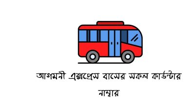 আগমনী এক্সপ্রেস বাসের সকল কাউন্টার নাম্বার