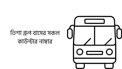 তিশা গ্রুপ বাসের সকল কাউন্টার নাম্বার