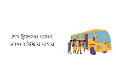 দেশ ট্রাভেলস বাসের সকল কাউন্টার নাম্বার