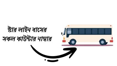স্টার লাইন বাসের সকল কাউন্টার নাম্বার