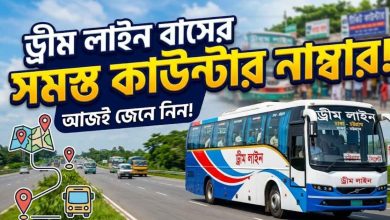 ড্রীম লাইন বাসের সকল কাউন্টার নাম্বার