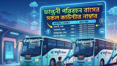 ফাল্গুনী পরিবহন বাসের সকল কাউন্টার নাম্বার