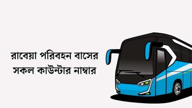 রাবেয়া পরিবহন বাসের সকল কাউন্টার নাম্বার