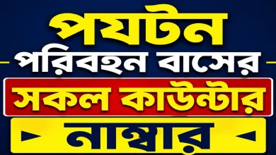 পর্যটন পরিবহন বাসের সকল কাউন্টার নাম্বার